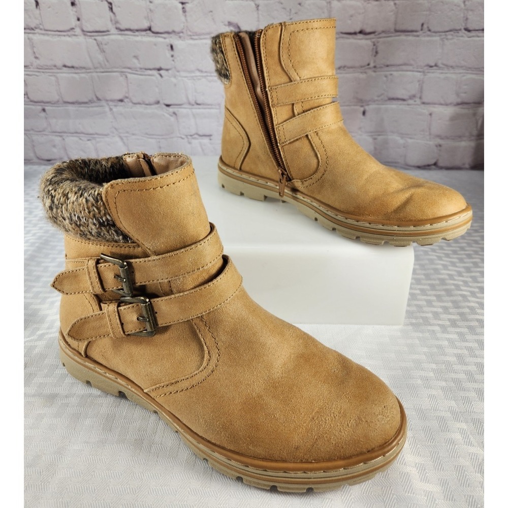 Cliffs By White Mountain Kaleta Tan Ankle Boot Womens Size 9 Casual / Rugged